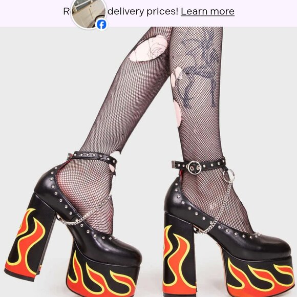 LAMODA Shoes - Desire Fire Platform Heels by LAMODA